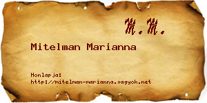 Mitelman Marianna névjegykártya